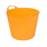 Galeata flexibila ArtPlast Flex Bag, portocaliu, cu 2 manere, 38 cm, 25L