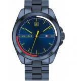 Ceas bărbătesc Tommy Hilfiger Riley cu baterie de 44 mm și brățară metalică albastră - 1791689