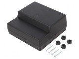 Carcasă desktop ABS neagră 125mm x 120mm x 53mm, KRADEX