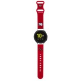 Curea pentru Samsung Watch 4/5, Huawei Watch GT 3 (42mm)/GT 3 Pro (43mm) - Hello Kitty Strap Silicone Kitty Head (HKUWMSCHBLR) - Red