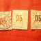 3 Timbre Dahomey et Dependances Alegorie 1912, 3val.supratipar , stampilate