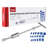Ciocan inertial PDR pentru indreptare indoituri caroserie, cu 18 ciuperci interschimbabile de diferite diametre, maner ergonomic, AMiO 04597