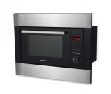RESIGILAT - CUPTOR CU MICROUNDE INCORPORABIL HEINNER HMW-23BIXBK, Capacitate 23L, Putere 800W, Grill, Digital, Negru/Inox