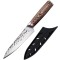 Cutit bucatar Finka Foxter, ascutit, 24 cm, otel si lemn, maner ergonomic, teaca