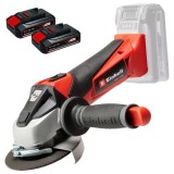 Einhell TE-AG 18/115 Li PXC + Twinpack CB - Polizor unghiular 115 mm + Set 2 acumulatori Li-Ion 18 V 2.5 Ah