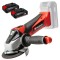 Einhell TE-AG 18/115 Li PXC + Twinpack CB - Polizor unghiular 115 mm + Set 2 acumulatori Li-Ion 18 V 2.5 Ah