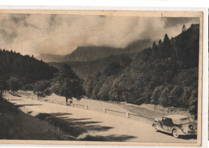 CPIB 18247 CARTE POSTALA - VALEA TIMISULUI 1950, RPR, SOTIL, AUTOTURISM DE EPOCA