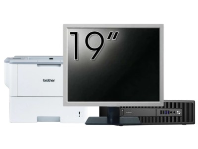 Pachet Calculator Second Hand HP Prodesk 600 G2 SFF, Intel Core i5-6500 3.20GHz, 8GB DDR4, 256GB SSD + Monitor 19&amp;amp;quot; &amp;amp; Imprimanta Brother HL-L6300D foto