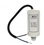 Condensator de operare 20&mu;F 450V AC cu cablu surub M8 cu piulita fir de 20cm, Omu System