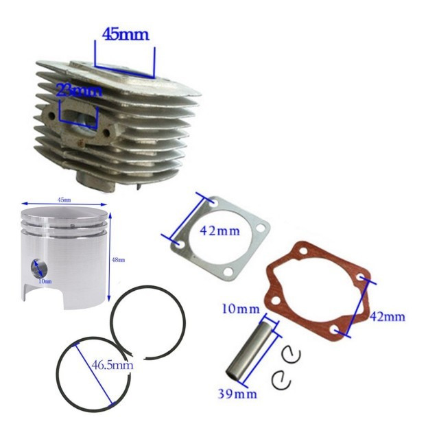 Cilindru pentru motor bicicleta 60 cc (cu piston de 45mm)