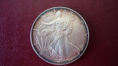 1 DOLLAR 1996 ARGINT 999 1 OZ. foto