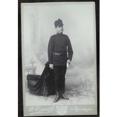 Fotografie pe carton, militar, perioada primului razboi mondiial