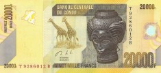 CONGO █ bancnota █ 20000 Francs █ 2013 █ P-104b █ UNC █