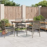 Gossi set mobilier de gradina cu perne, 5 piese, gri, poliratan
