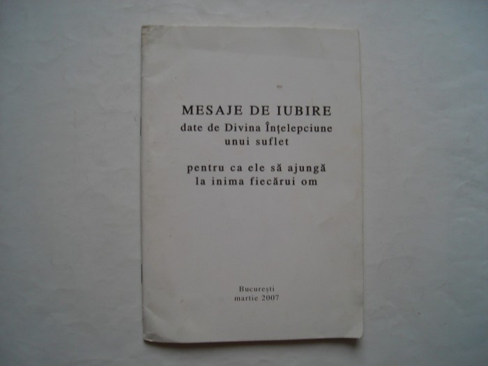 Mesaje de iubire date de Divina Intelepciune unui suflet