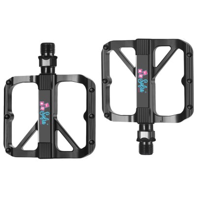 Set 2 Pedale de Aluminiu Bicicleta MTB, BMX, Antiderapant, Rulment Du, Sofia CONCEPT&amp;reg;, Black/Matt foto