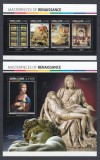 Sierra Leone 2017 - Pictura,Sculptura - RENASTEREA - MICHELANGELO- BL + KB - MNH