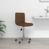 VidaXL Scaun de birou pivotant, maro, material textil