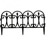 Gard Decorativ PVC Negru 10 segmente 60x32cm Total 6ml Wei 10xA14698