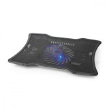 Cooler laptop Nedis 1 ventilator max 17&quot; LED 1x USB negru