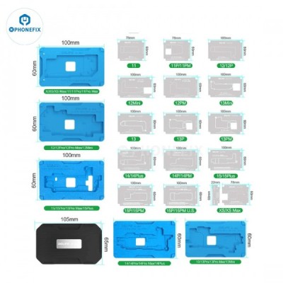 Suport de Lucru Reballing Relife RL-601T pentru Apple iPhone X - 15 Series foto