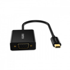 Adaptor Choetech V01 USB-C Tata la VGA Mama Full HD 0.2m Negru foto