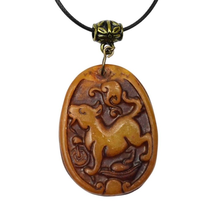 Amuleta medalion cu zodia caine
