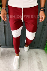 Pantaloni de trening pentru barbati - slim fit -grena- A5968 foto