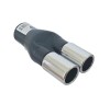 Duza de Evacuare Masina Negru Argint Dubla 210mm