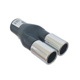 Duza de Evacuare Masina Negru Argint Dubla 210mm