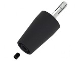 Conector banană 4mm negru neizolat nichelat 43mm