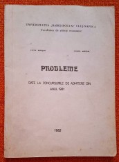 Probleme date la concursurile de admitere din anul 1981 - Universitatea Babes Bolyai Cluj Napoca, Facultatea de Stiinte Economice, REZOLVARI - Muresan