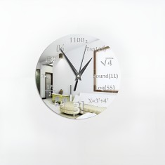 Ceas Decorativ Sticker, Matematic Simbol, Fara Zgomot, 280 mm x 280 mm