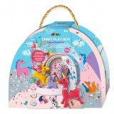 Cumpara ieftin Set creativ Diy portabil Avenir, Lumea fantastica a unicornilor cu activitati de cusut