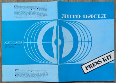 Auto Dacia, press kit// mapa foto
