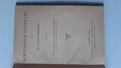 Carte veche Alois Pokorny mineralogie ilustrata 1887 foto