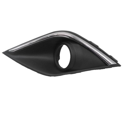 Grila bara fata Mitsubishi Outlander, 05.2015-, parte montare partea dreapta, cu ornament cromat, cu gaura proiector, 52X227-2, Aftermarket foto