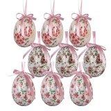 Set 9 oua decorative Paste decor floral multicolor &Oslash; 5x8 cm