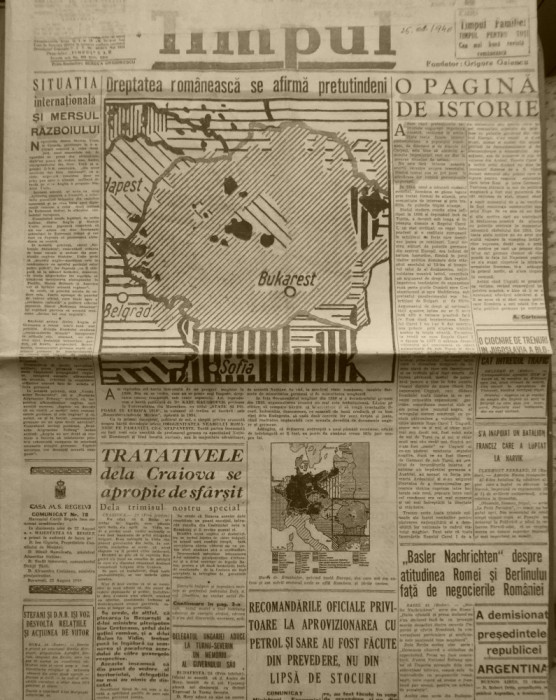 Ziarul Timpul, 25 August 1940