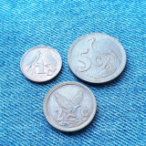 #98 Lot 1, 2, 5 Cent 1992 Africa de sud / 3 monede / fauna pasari