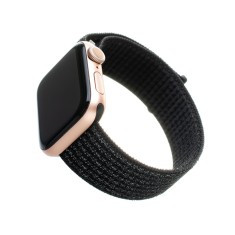 Fixed - Nylon Strap 35mm - Apple Watch 1/2/3/4/5/6/7/8/9/10/SE/SE 2/Ultra/Ultra 2 (42/44/45/46/49mm) - Reflective Black foto