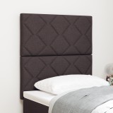 Tăblie vidaXL design cu blocuri de diamante maro &icirc;nchis 80 cm material textil