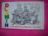 HOPCT 15298 CARICATURA -MUNCHEN -GERMANIA--CARTE POSTALA RADIO AMATOR / RADIOAMATORI -CIRCULATA