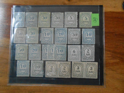 Lot timbre Taxa de plata, diferite valori, cu si fara filigran foto