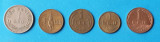 Moneda veche Lot x 5 piese valorea de 1 Leu - ani diferiti ( 1924 - 1992 )