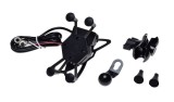 Suport Telefon Moto cu USB, Prindere Fixa - Universal