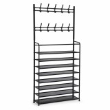 Pantofar &Icirc;nalt cu 10 Niveluri, Structură Metalică, Negru
