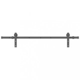 Cumpara ieftin Set feronerie pentru usa glisanta, negru, 152 cm, otel