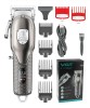 Masina de tuns profesionala VGR V-276, corp metalic, display LED, baterie 2500mAh, 6 piepteni, lame otel inoxidabil