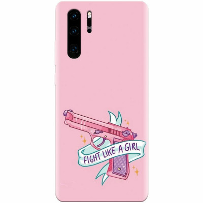 Husa silicon pentru Huawei P30 Pro, Fight Like A Girl foto